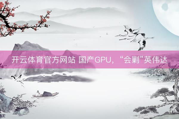 开云体育官方网站 国产GPU，“会剿”英伟达